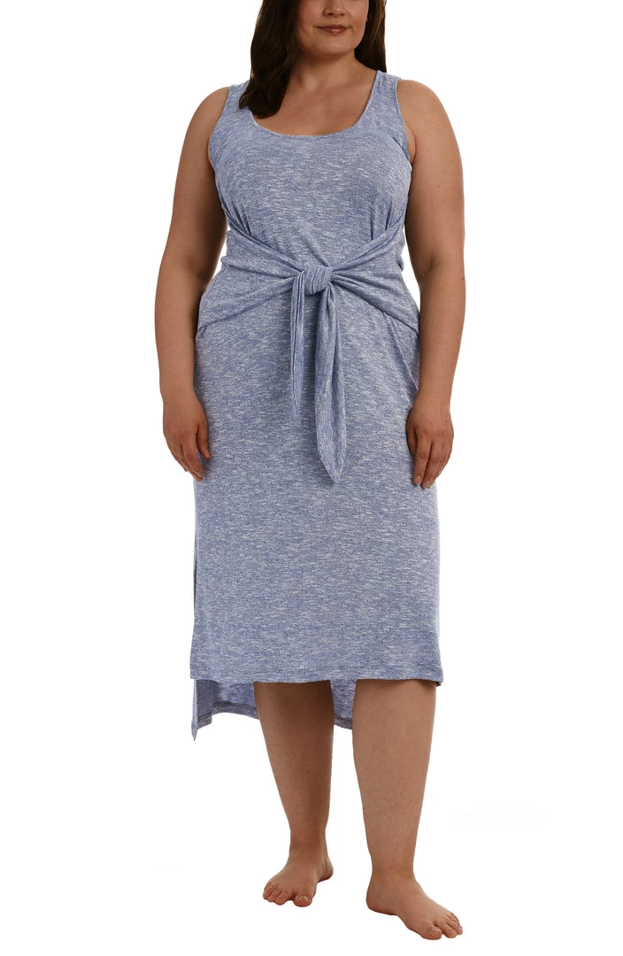 La Blanca Cover Ups Beach Cozy Tie Front Midi Dress