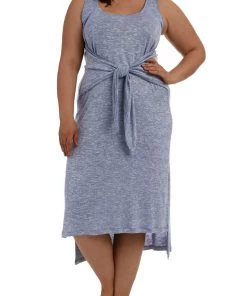 La Blanca Cover Ups Beach Cozy Tie Front Midi Dress