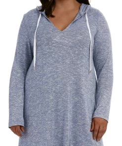 La Blanca Beach Cozy Hooded Sweater Cover-Up Tunic Cover Ups