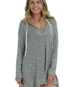 La Blanca Beach Cozy Hooded Sweater Cover-Up Tunic Cover Ups