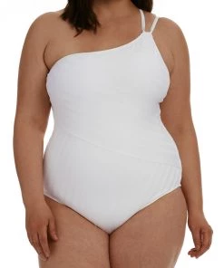 La Blanca Linea Costa Lace Back One Shoulder One Piece One-Piece