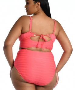 La Blanca Tops Linea Costa Bandeau Midkini Top