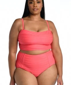 La Blanca Tops Linea Costa Bandeau Midkini Top