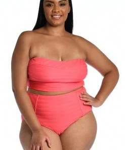 La Blanca Tops Linea Costa Bandeau Midkini Top