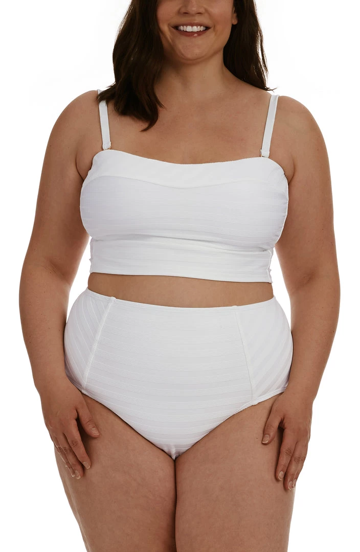 La Blanca Linea Costa Bandeau Midkini Top Tops