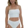 La Blanca Linea Costa Bandeau Midkini Top Tops