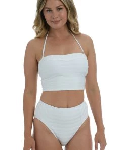 La Blanca Linea Costa Bandeau Midkini Top Tops
