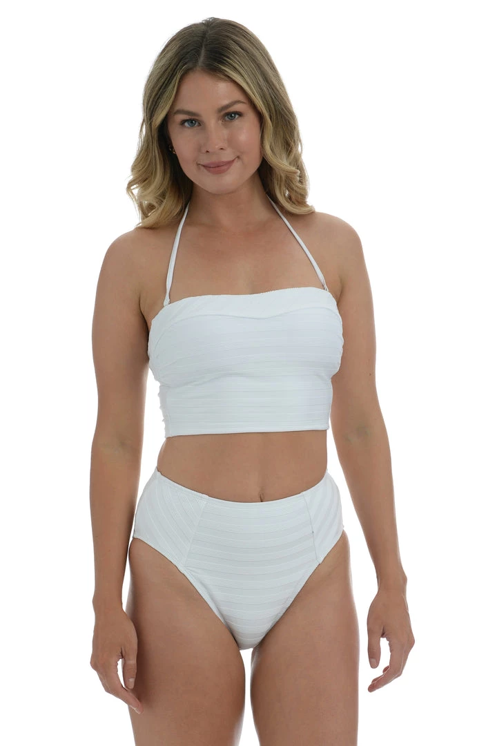 La Blanca Linea Costa Bandeau Midkini Top Tops