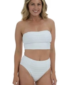 La Blanca Linea Costa Bandeau Midkini Top Tops