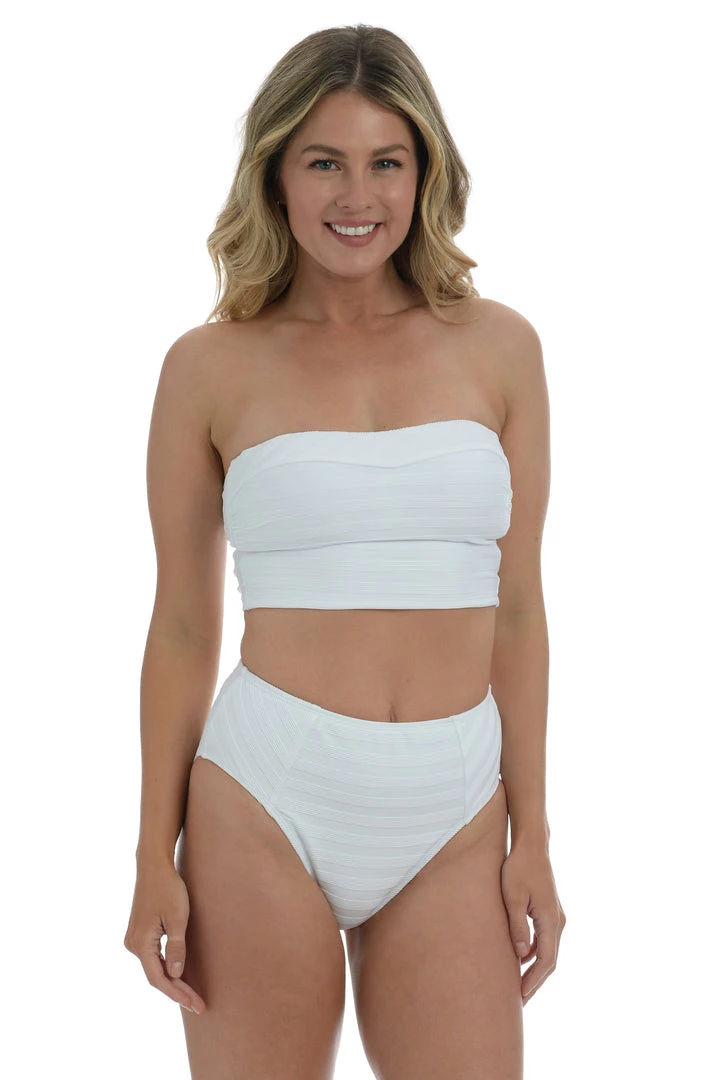 La Blanca Linea Costa Bandeau Midkini Top Tops