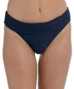 La Blanca Linea Costa Shirred Band Hipster Bottom Bottoms