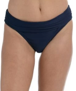 La Blanca Linea Costa Shirred Band Hipster Bottom Bottoms