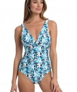 La Blanca Seaglass Shores Twist Tie Back One Piece