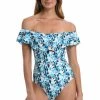 La Blanca Seaglass Shores Off Shoulder Ruffle One Piece