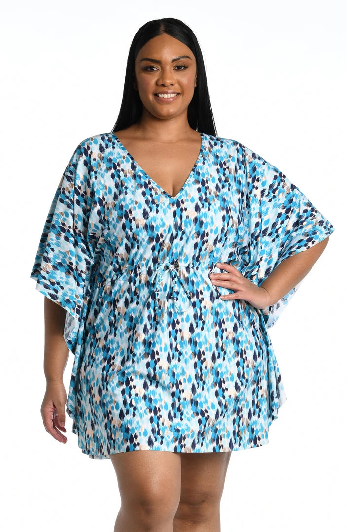 La Blanca Cover Ups Seaglass Shores V-Neck Caftan