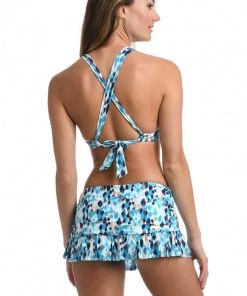 La Blanca Seaglass Shores Twist Front Crossback Top