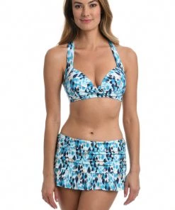 La Blanca Seaglass Shores Twist Front Crossback Top