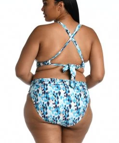 La Blanca Seaglass Shores Twist Front Crossback Top