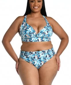 La Blanca Seaglass Shores Twist Front Crossback Top