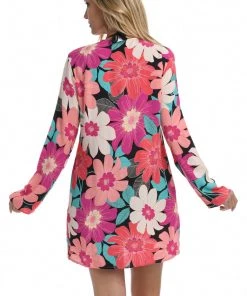 La Blanca In Full Bloom V-Neck Tunic Cover Ups