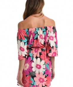 La Blanca In Full Bloom Off The Shoulder Cover-Up Dress