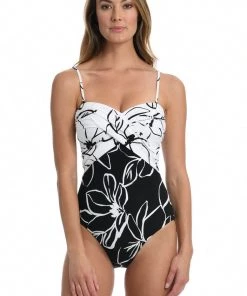 La Blanca Moonlit Silhouette Bandeau Mio One-Piece