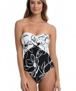 La Blanca Moonlit Silhouette Bandeau Mio One-Piece