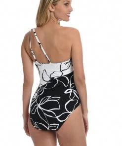 La Blanca One-Piece Moonlit Silhouette One Shoulder Keyhole One Piece