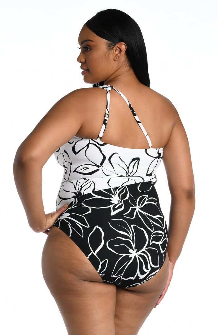 La Blanca One-Piece Moonlit Silhouette One Shoulder Keyhole One Piece