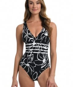La Blanca Moonlit Silhouette Multi-Strap Cross-Back One Piece One-Piece