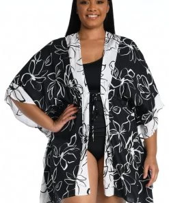 La Blanca Cover Ups Moonlit Silhouette Kimono