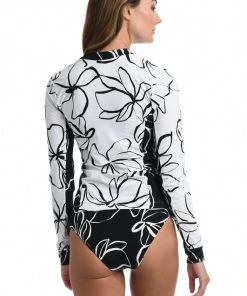 La Blanca Moonlit Silhouette Half Zip Rashguard