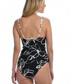 La Blanca Moonlit Silhouette Twist Tie Back Tankini Tops