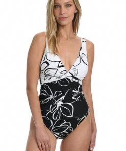 La Blanca Moonlit Silhouette Twist Tie Back Tankini Tops