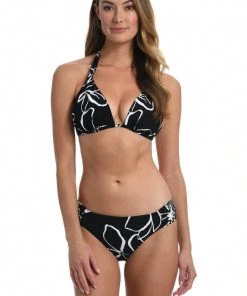 La Blanca Tops Moonlit Silhouette Reversible Halter Triangle Top