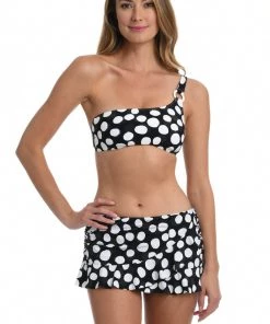 La Blanca Mod For Dot One Shoulder Top