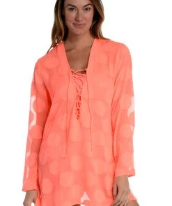 La Blanca Mod For Dot V-Neck Tunic