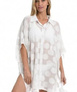 La Blanca Mod For Dot Convertible Shirt Dress Cover Ups