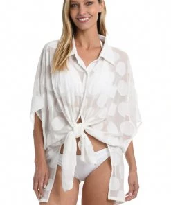 La Blanca Mod For Dot Convertible Shirt Dress Cover Ups