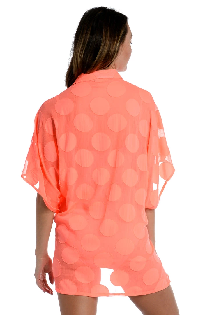 La Blanca Mod For Dot Convertible Shirt Dress