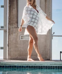 La Blanca Mod For Dot Convertible Shirt Dress Cover Ups