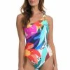 La Blanca Eclectic Shore One Shoulder Keyhole One Piece