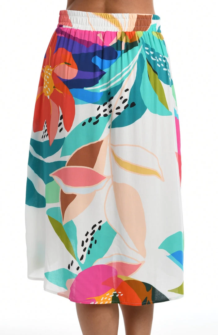 La Blanca Cover Ups Eclectic Shore Midi Skirt