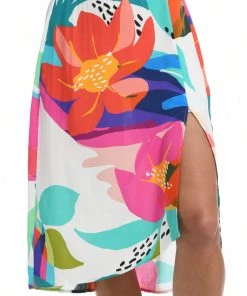 La Blanca Cover Ups Eclectic Shore Midi Skirt