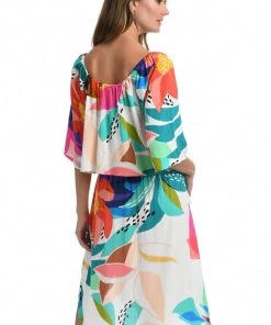 La Blanca Cover Ups Eclectic Shore Bell Sleeve Top