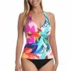 La Blanca Eclectic Shore Halter Tankini Top
