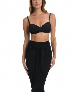 La Blanca Cover Ups Draped Darling Tie Front Wrap Skirt