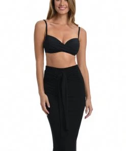 La Blanca Cover Ups Draped Darling Tie Front Wrap Skirt