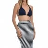 La Blanca Static Stripe Midi Skirt Cover Ups