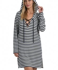 La Blanca Static Stripe V-Neck Tunic